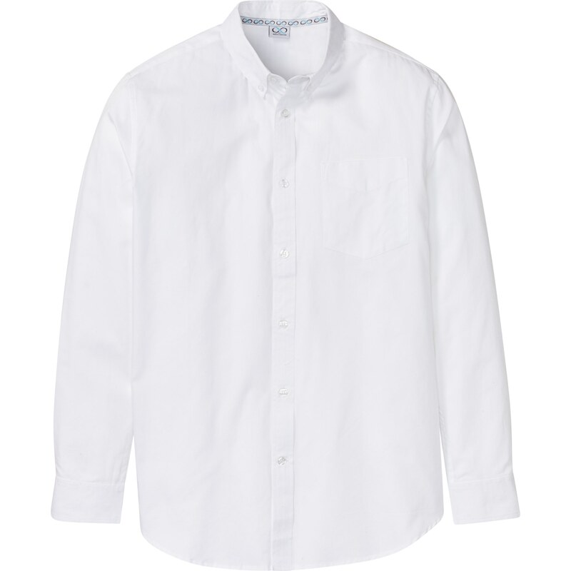 bonprix Essential košile Oxford s dlouhým rukávem Bílá