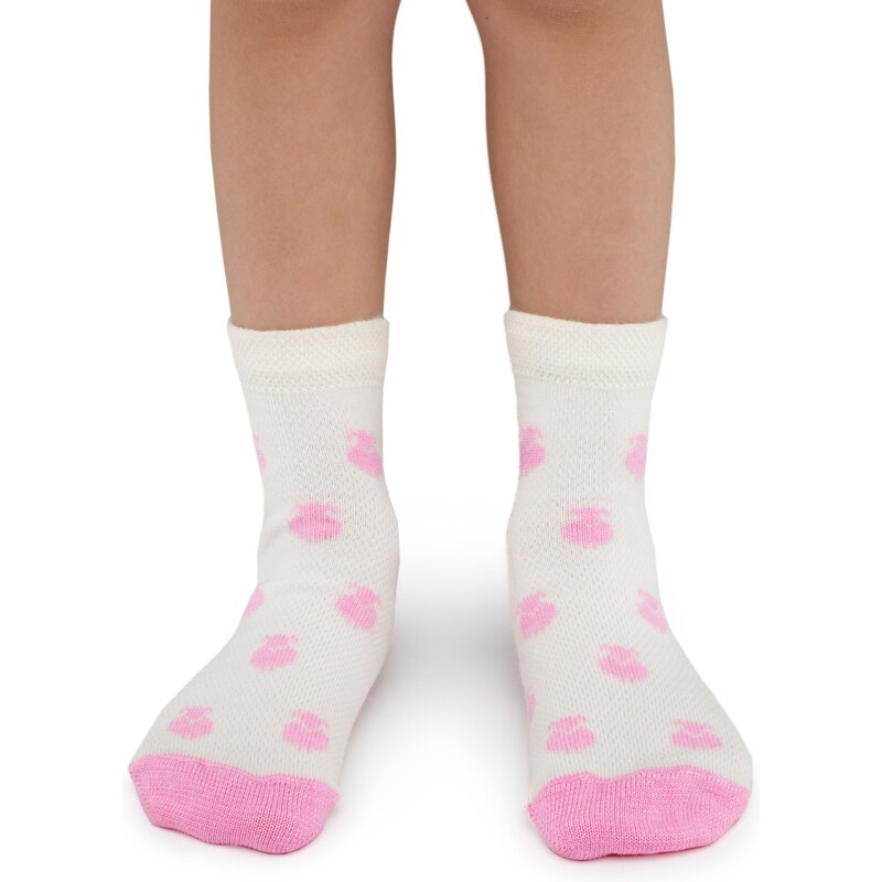 Vlnka Dětské letní Merino ponožky ovečka růžová