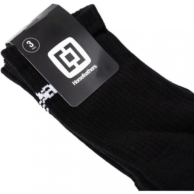 Ponožky Horsefeathers Premium Delete 3pack - černé