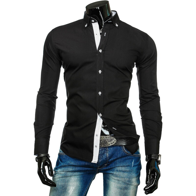 streetIN Pánská košile - černá Velikost: XL