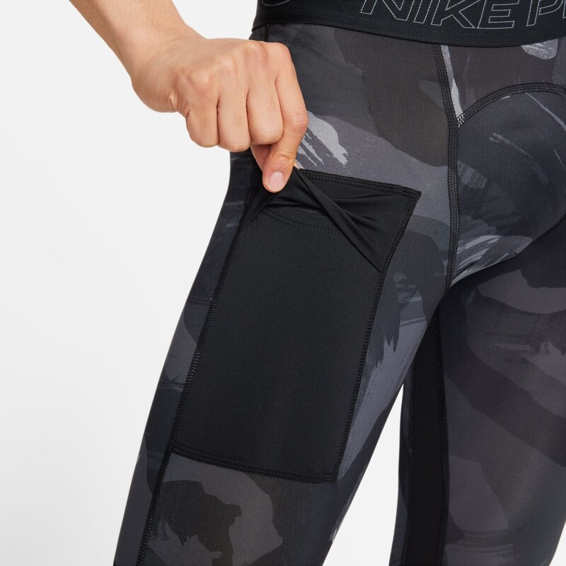 Nike Pro Dri-FIT-Men's Camo Tights BLACK