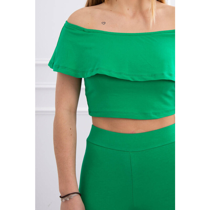 K-Fashion Sada s volánkem zelená 84211234