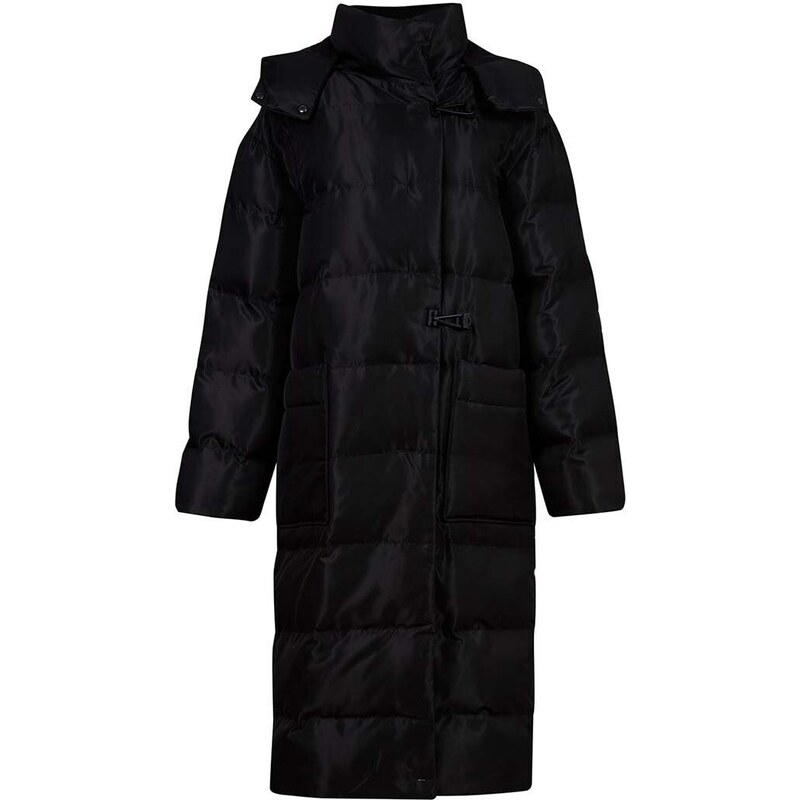 Kabát AllSaints ALLANA PUFFER dámský, černá barva, zimní, oversize