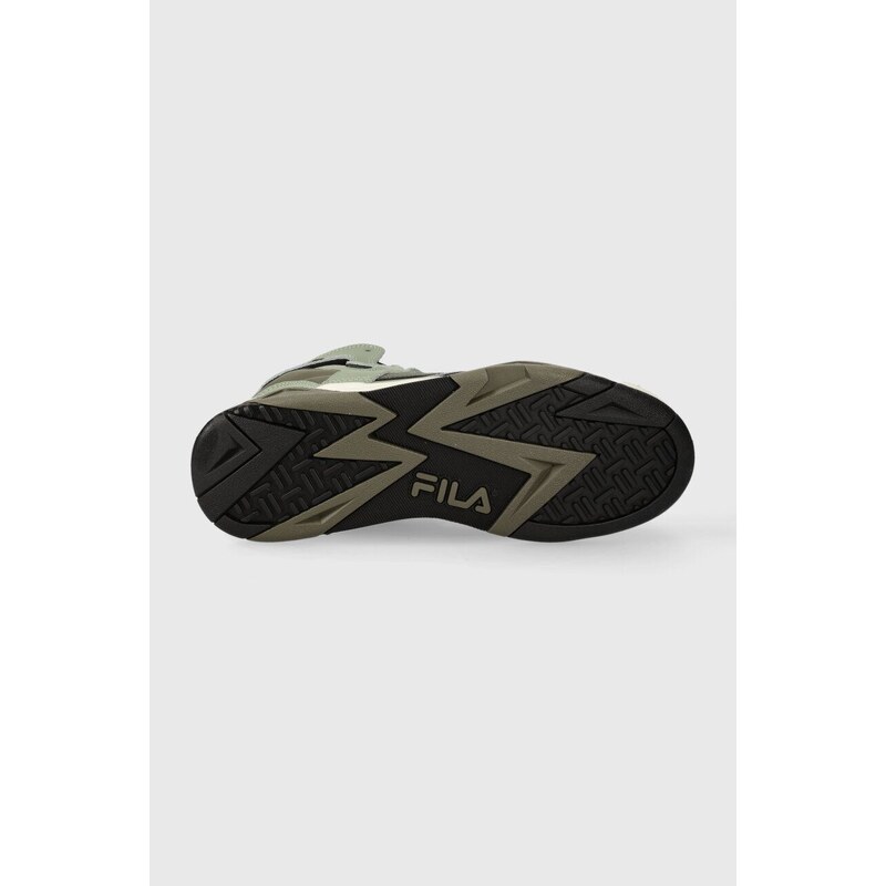 Kožené sneakers boty Fila M-SQUAD zelená barva, FFM0260