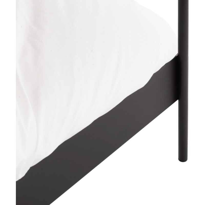 noo.ma Černá kovová dvoulůžková postel Eton 150 x 200 cm
