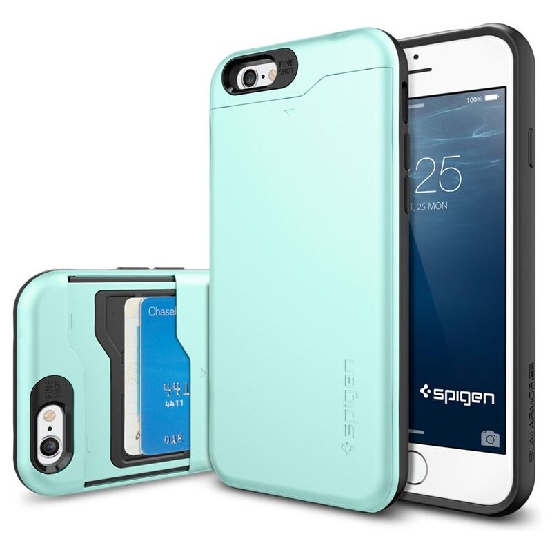 Pouzdro / kryt pro Apple iPhone 6 / 6S - Spigen, Slim Armor CS Mint - VÝPRODEJ