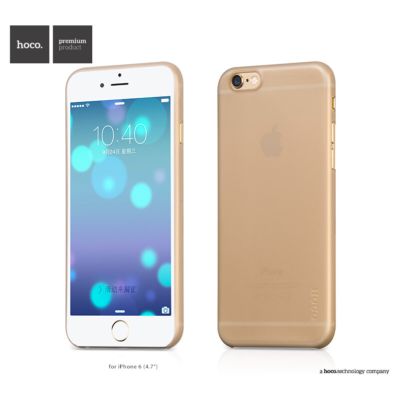Pouzdro / kryt pro Apple iPhone 6 Plus / 6S Plus - Hoco ultratenký, Gold