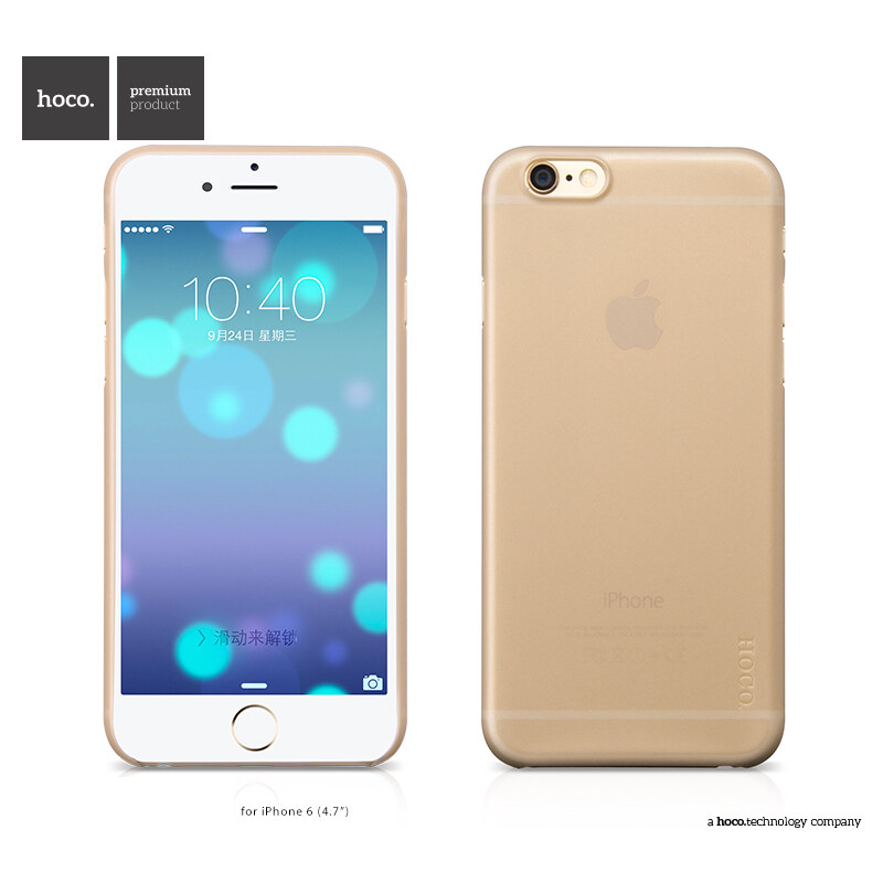 Pouzdro / kryt pro Apple iPhone 6 / 6S - Hoco, ultratenký Gold