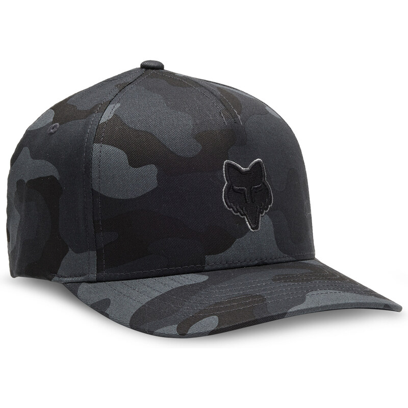 Pánská čepice Fox Fox Head Flexfit Hat - Black Camo