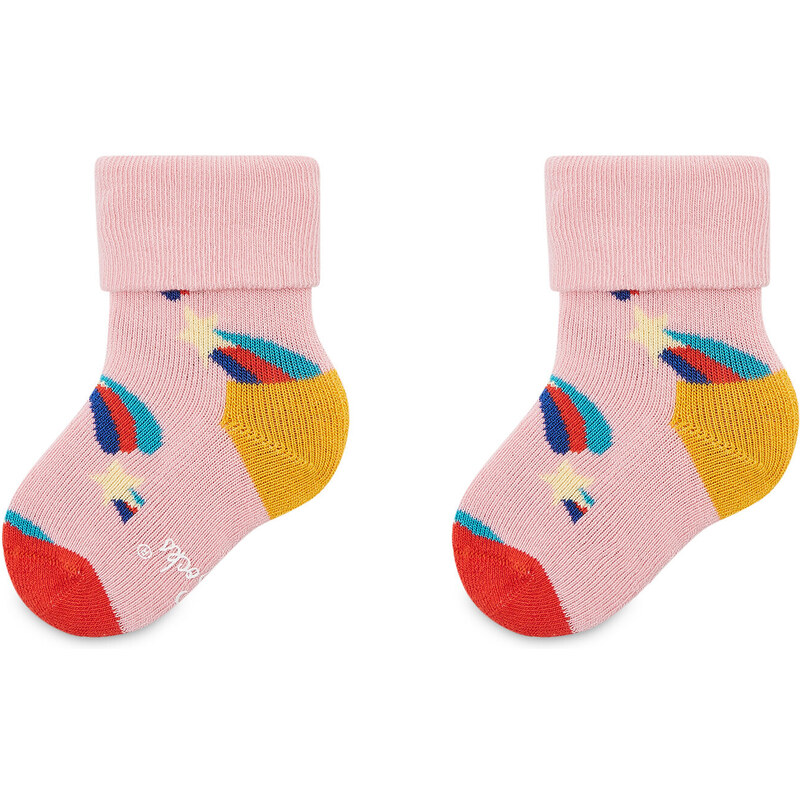 Sada 2 párů dětských vysokých ponožek Happy Socks