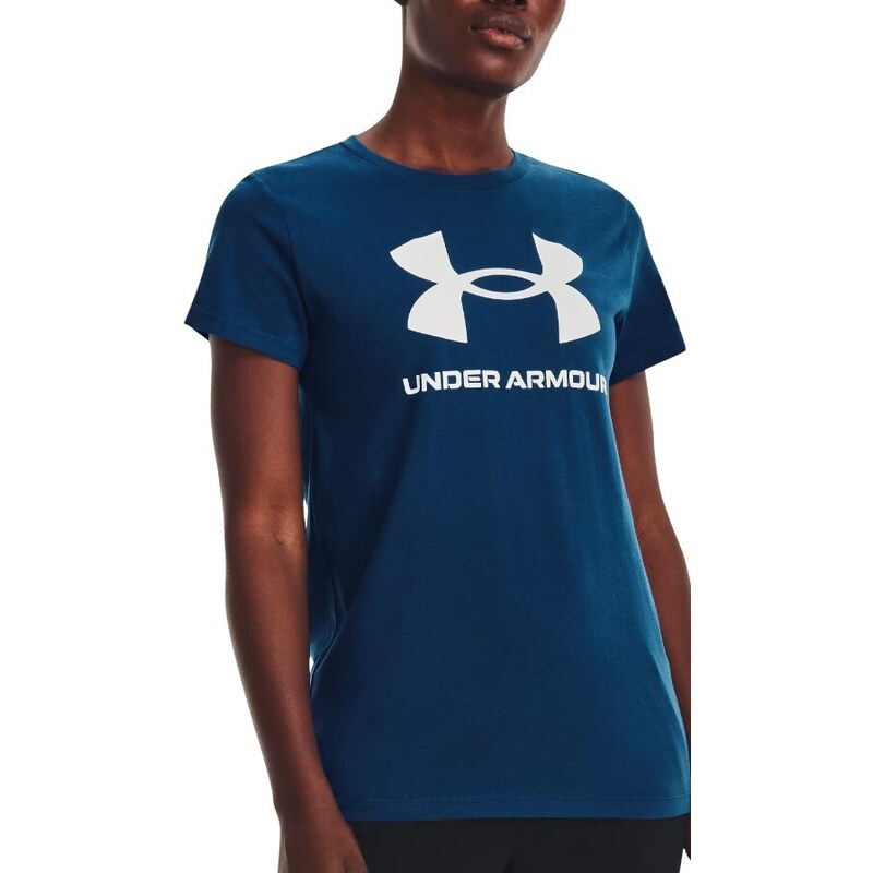 Triko Under Armour UA W SPORTSTYLE LOGO SS-BLU 1356305-426