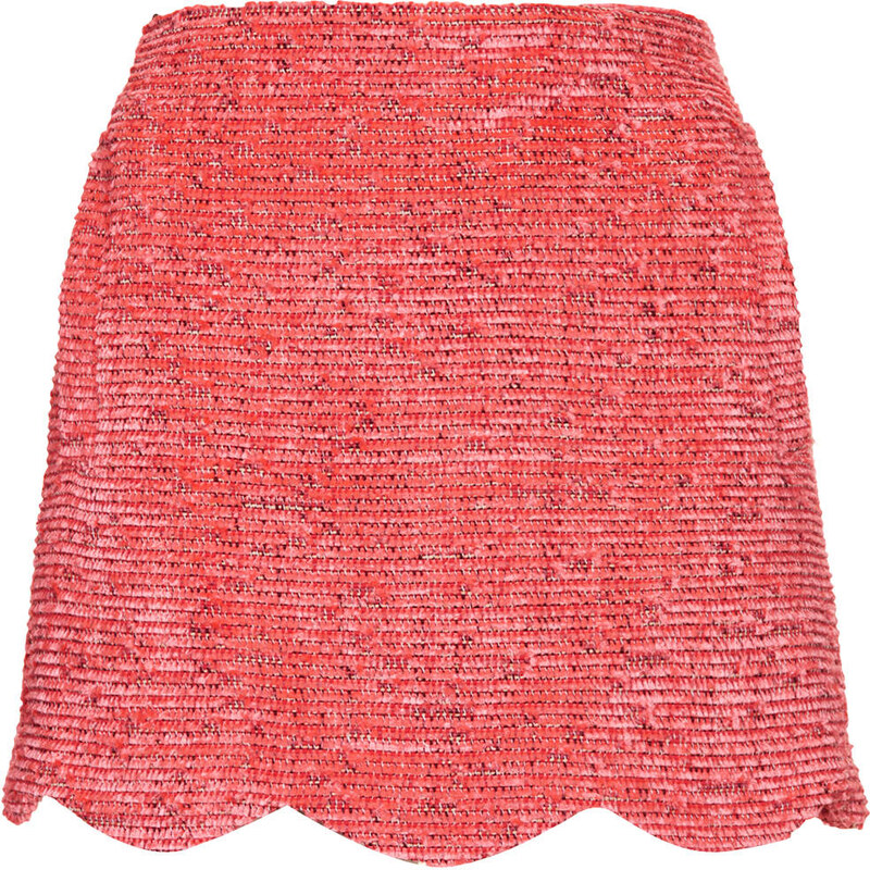 Topshop Fringe Scallop Skirt