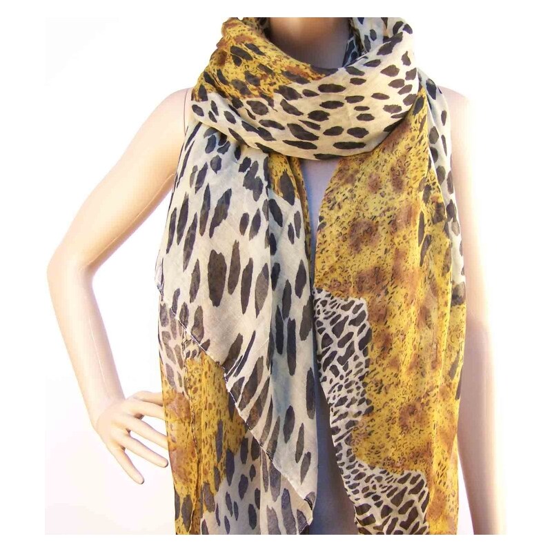 RAYFLECTOR Dámský šátek s leopardím vzorem