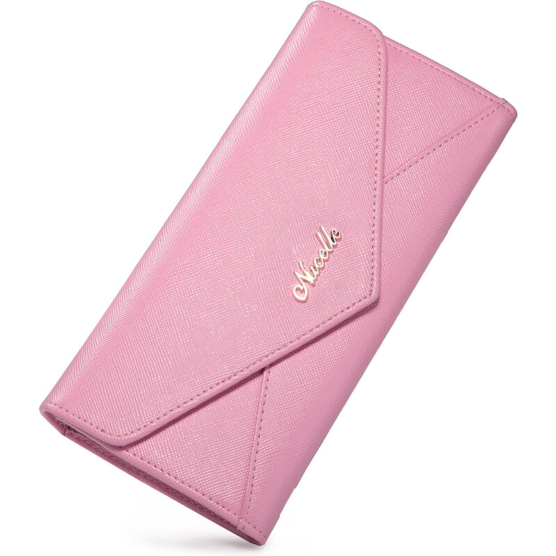 Dámská kožená elegantní peněženka Nucelle růžová