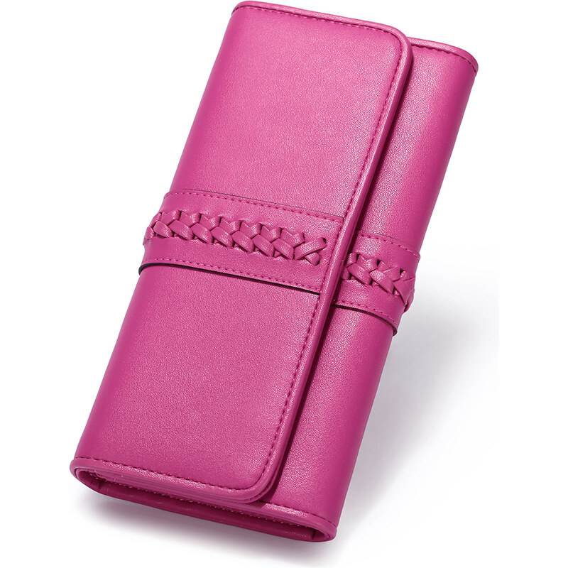 Kožená dámská originální peněženka Nucelle růžová