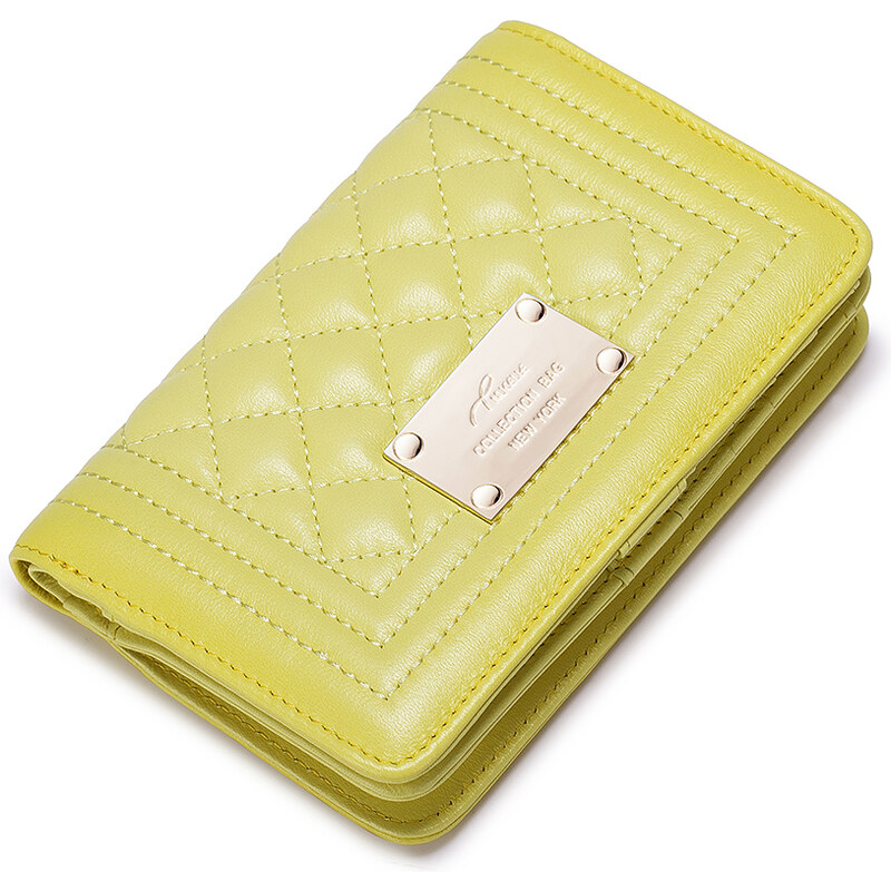Dámská kožená malá peněženka Nucelle žlutá