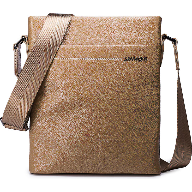 Pánská kožená taška přes rameno Sammons Small béžová
