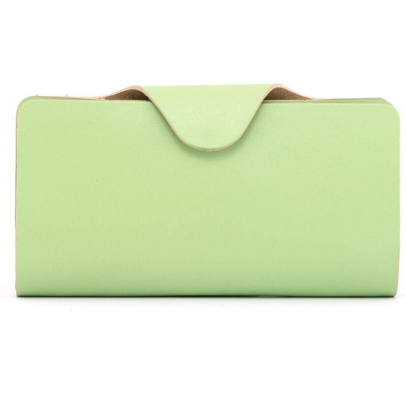 Velká dámská kožená peněženka z pravé kůže Yoshi světle zelená