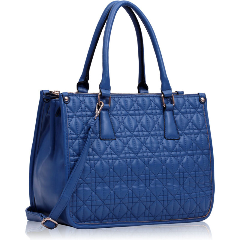 LS fashion LS dámská prošívaná kabelka 215A modrá