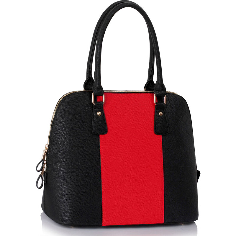 LS fashion LS dámská kabelka 242 černo-červená