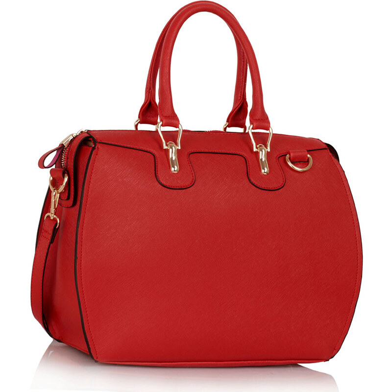 LS fashion LS dámská oblá kabelka 99A červená