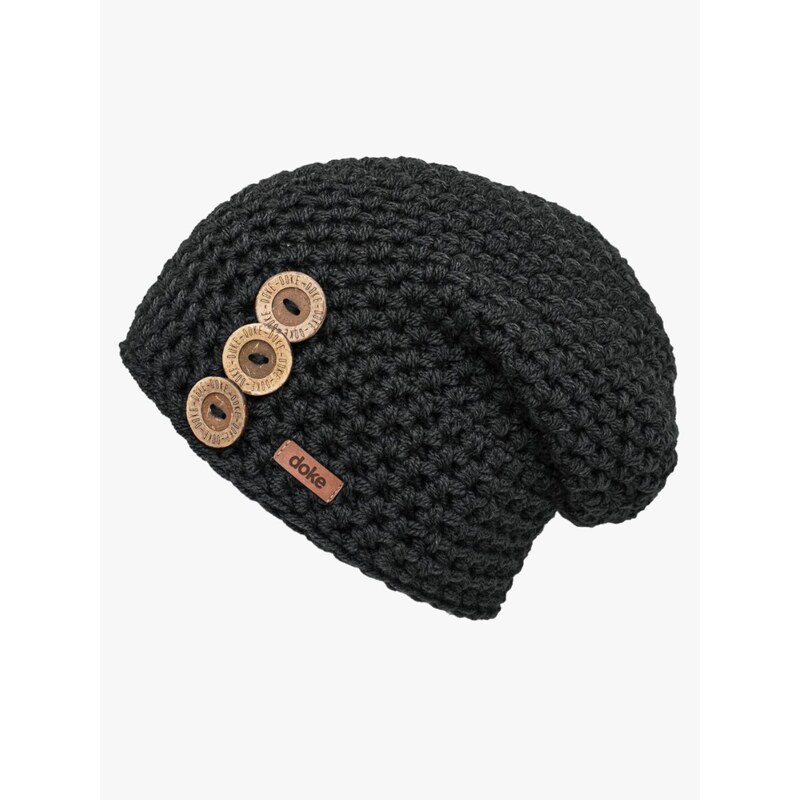 DOKE Háčkovaná čepice b nature black 56606171