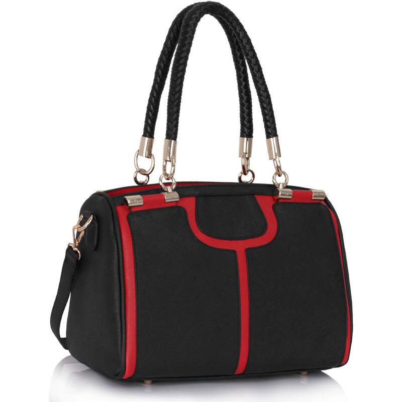 LS fashion LS dámská kabelka 278 černo-červená