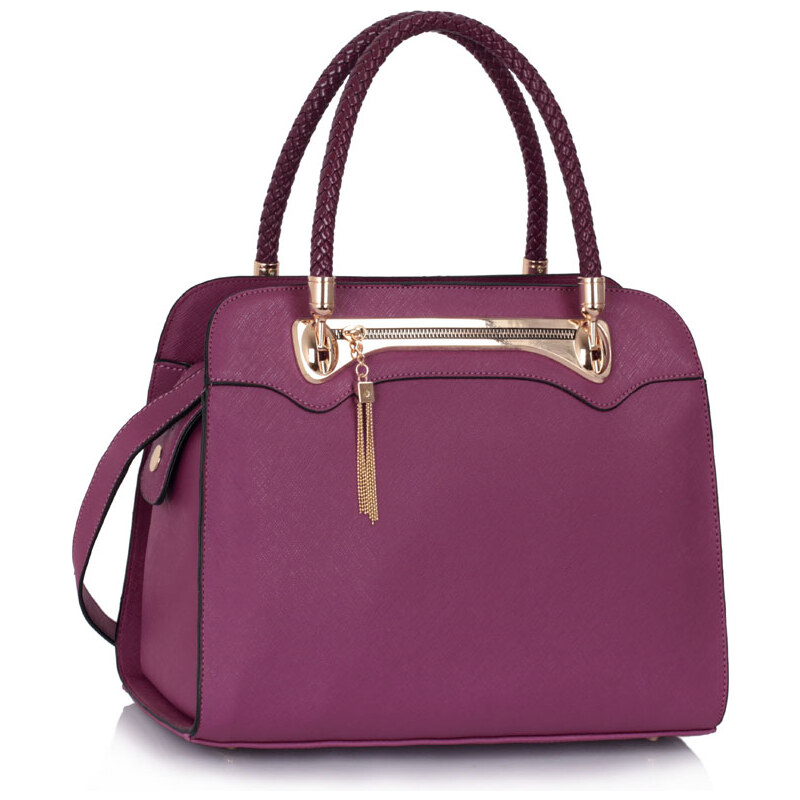 LS fashion LS dámská kabelka 247B se zipem fialová