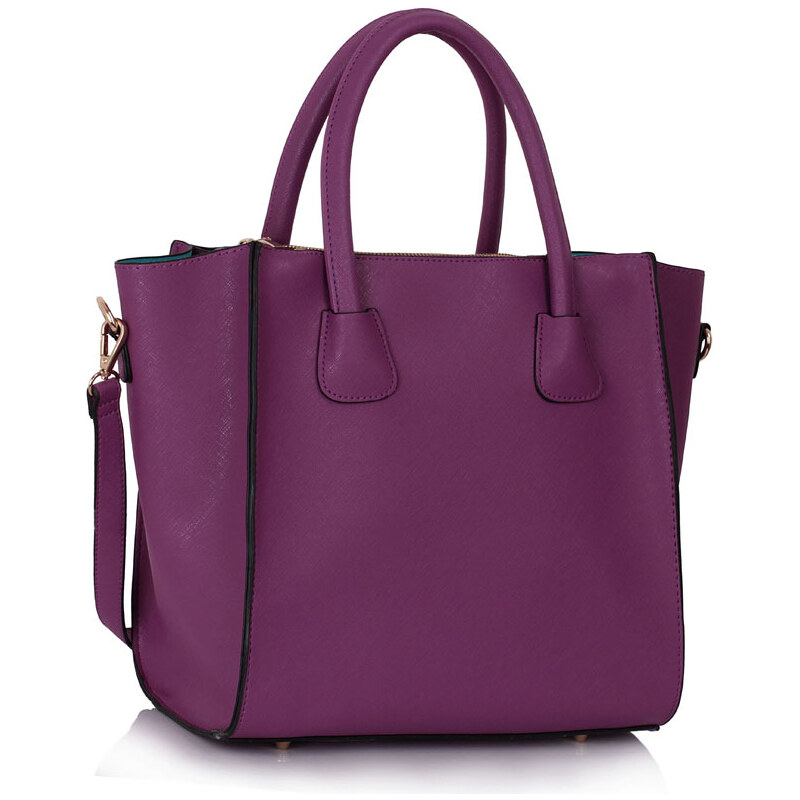 LS fashion LS dámská trojzipová kabelka 61A fialová