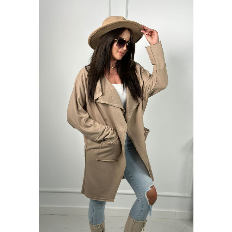 model 18856956 s kapsami světle béžová - K-Fashion