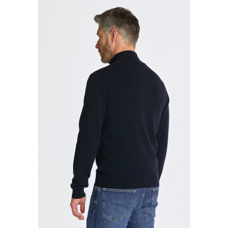 SVETR GANT SUPERFINE LAMBSWOOL HALF ZIP modrá XS