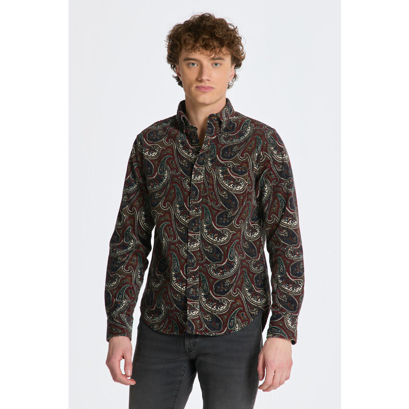 KOŠILE GANT REG UT PAISLEY CORD SHIRT červená S