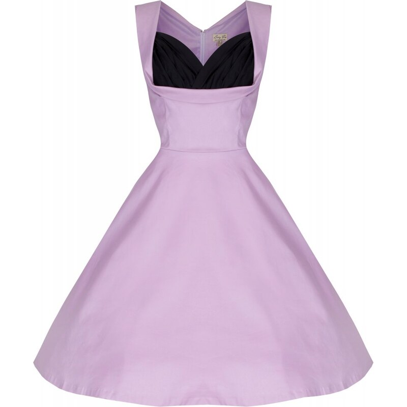Lindy Bop retro šaty Ophelia růžové (cukrová vata) velikosti: 36