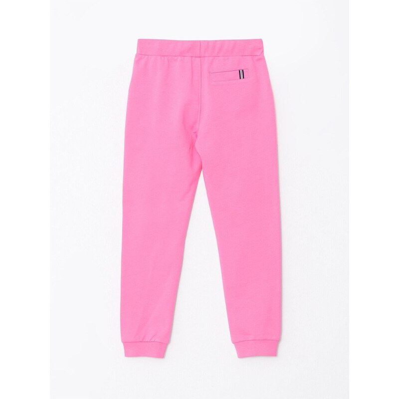 LC Waikiki Girls' Joggers Sweatpants with Elastic Waist and Embroidery