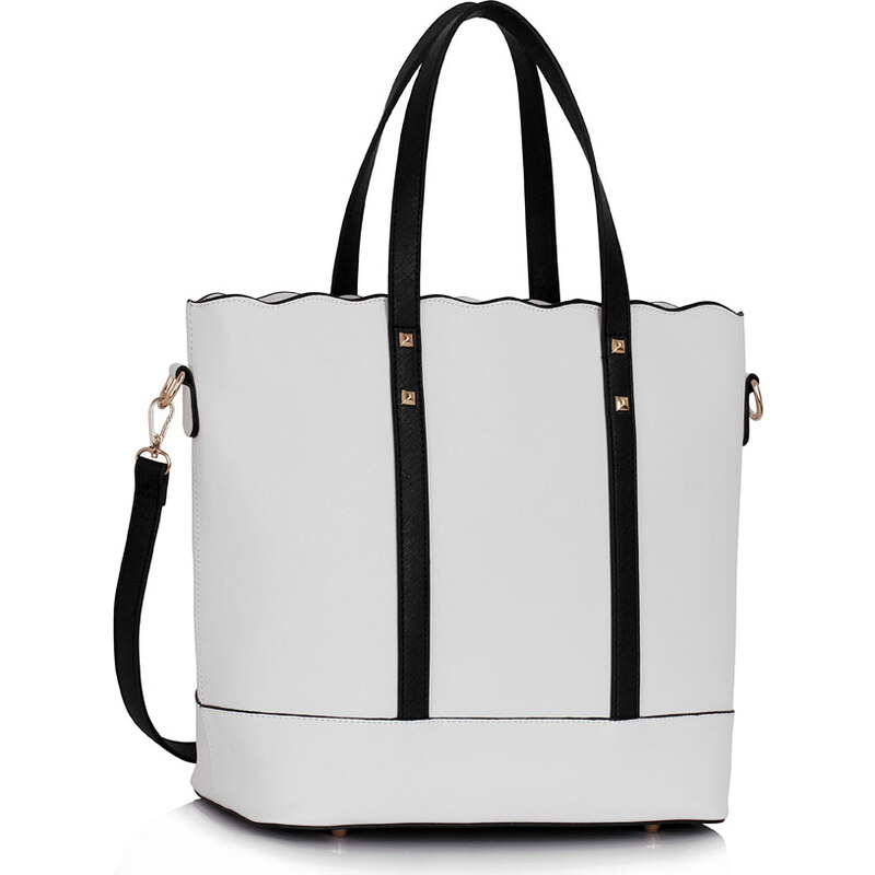 LS fashion LS dámská kabelka 0361 černo-bílá