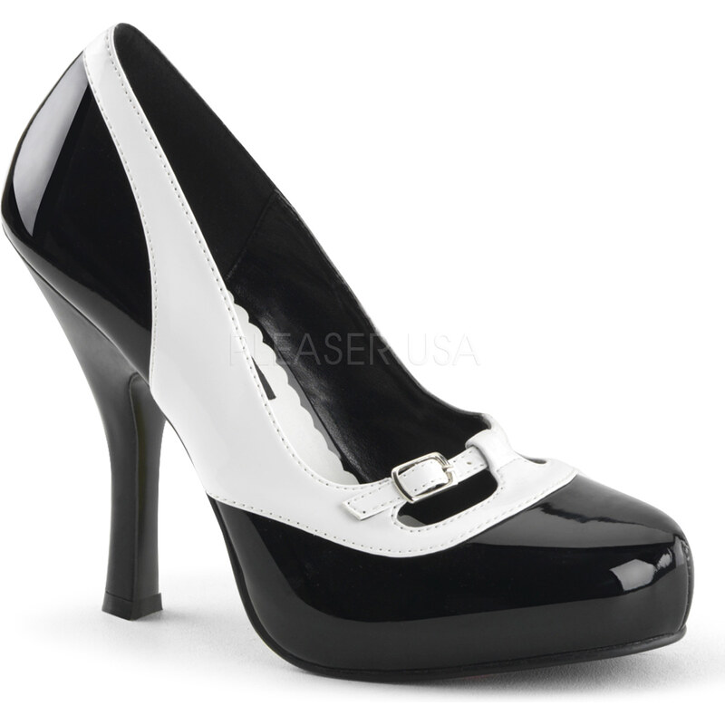 PIN UP Couture DÁMSKÉ LODIČKY RETRO Cutiepie 13 černo-bílé court shoe velikost retro lodiček: 35/US5/UK2