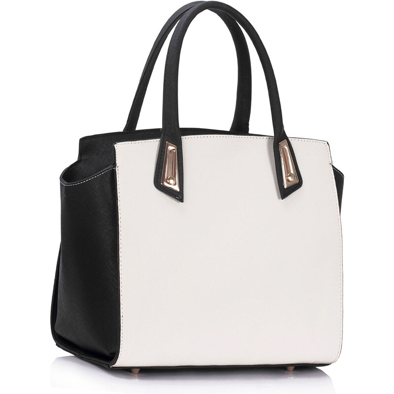 LS fashion dámská kabelka 238 černo-bílá