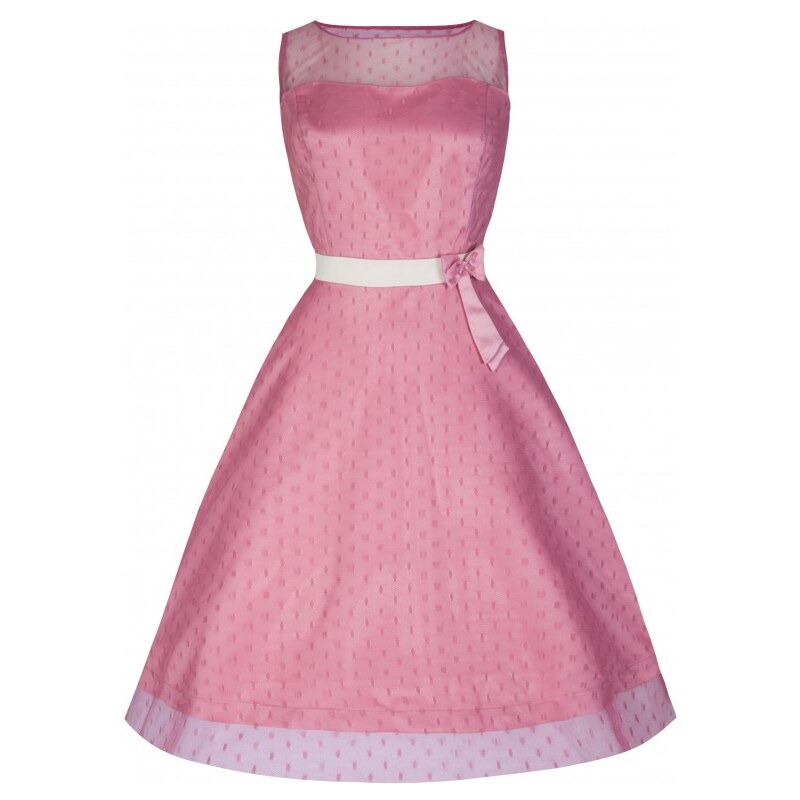 RETRO Š ATY LINDY BOP DOLLY DUSTY PINK velikosti: 44