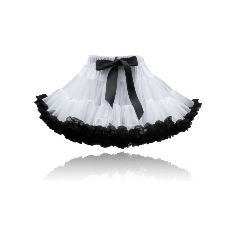Le Petit Tom DOLLY Coco Chanel bílo-černá PETTI sukně velikost Dolly: XL - xlarge (vel. 38/42, délka sukně 43 cm)