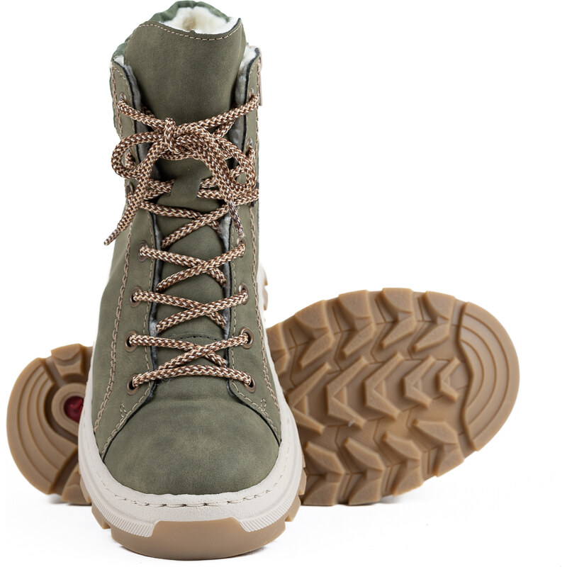 Dámské zelené kotníčkové boty Rieker X9334-54