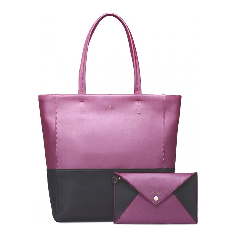 NUCELLE dámská kožená kabelka Lux růžová
