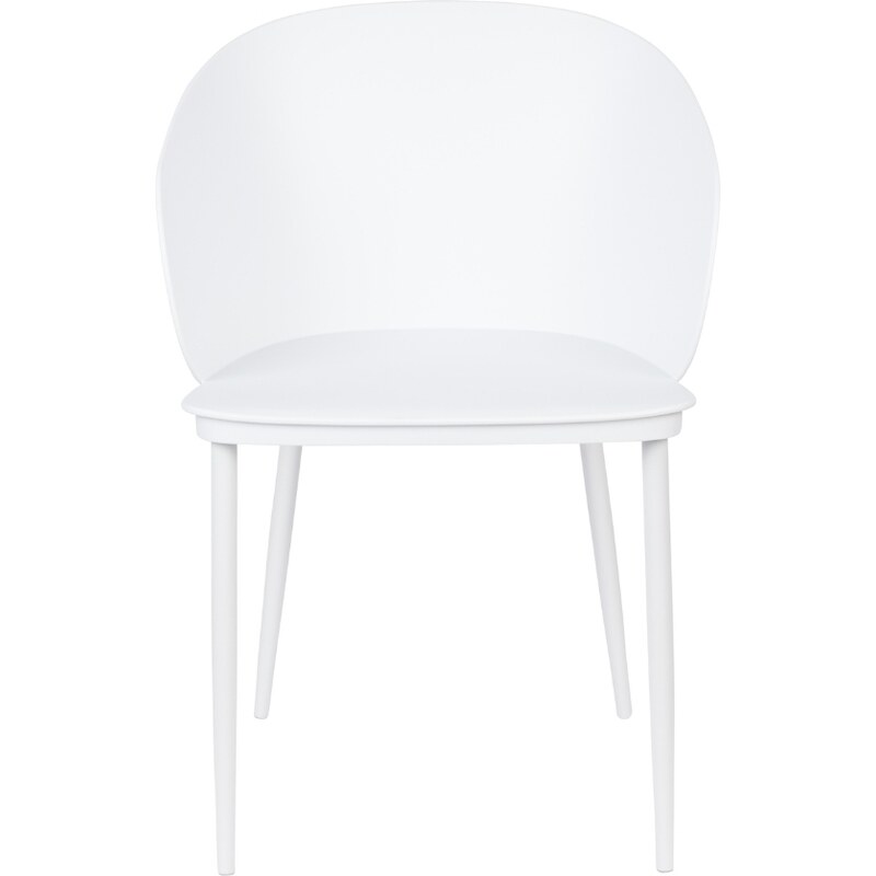 White Label Bílá plastová jídelní židle WLL Gigi