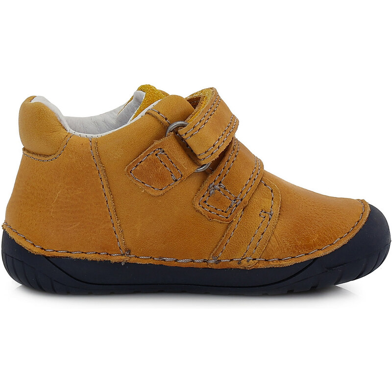 D.D.STEP chlapecká kotníková obuv BAREFOOT S070-337A žlutá