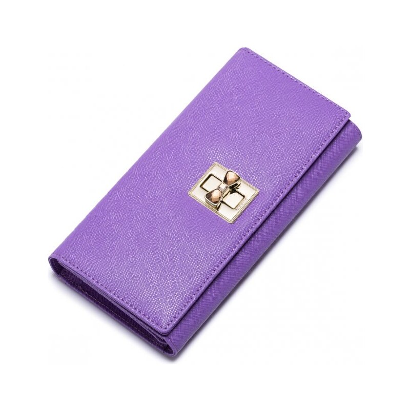 NUCELLE dámská kožená peněženka fialová