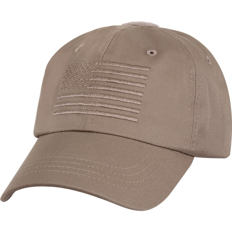 ROTHCO Kšiltovka Tactical Operator s vlajkou USA khaki béžová