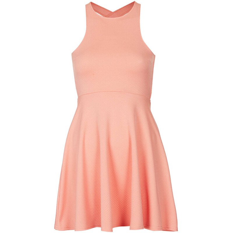 Topshop **Textured Strap Back Skater Dress by Oh My Love