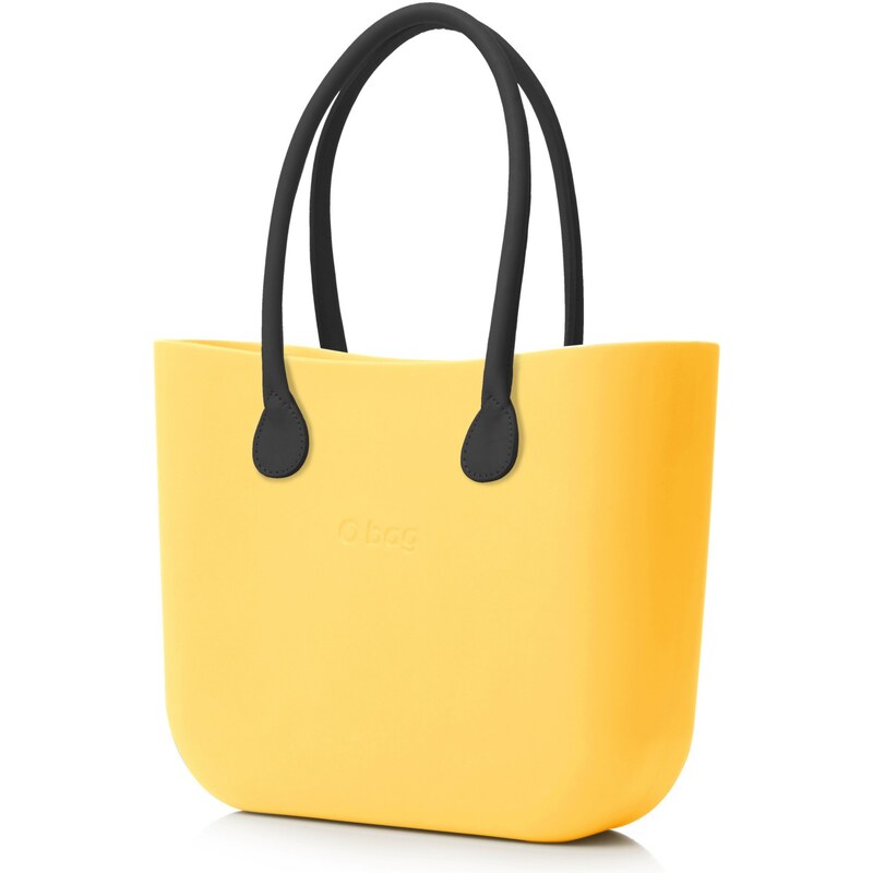 O Bag kabelka žlutá '50 s držadlem koženka černá