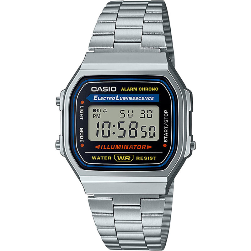 Pánské hodinky Casio A168WA-1YES Silver