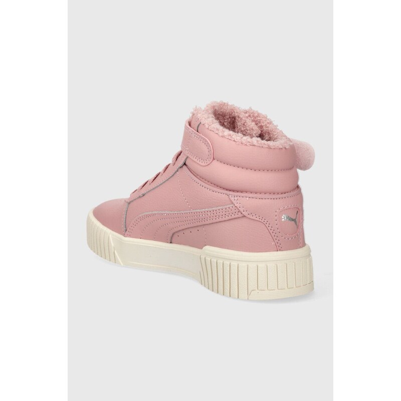 Dětské sneakers boty Puma Carina 2.0 Mid WTR Jr růžová barva