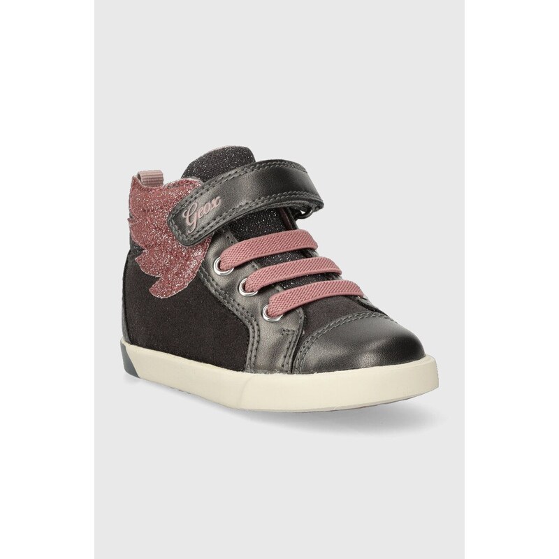 Dětské sneakers boty Geox B36D5A 022NF B KILWI šedá barva